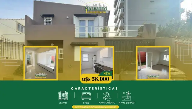 Departamento de 2 ambientes en venta en Punta Mogotes