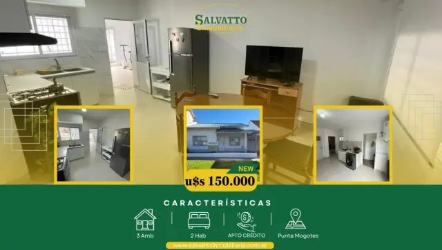 Casa de 3 ambientes en venta en Punta Mogotes