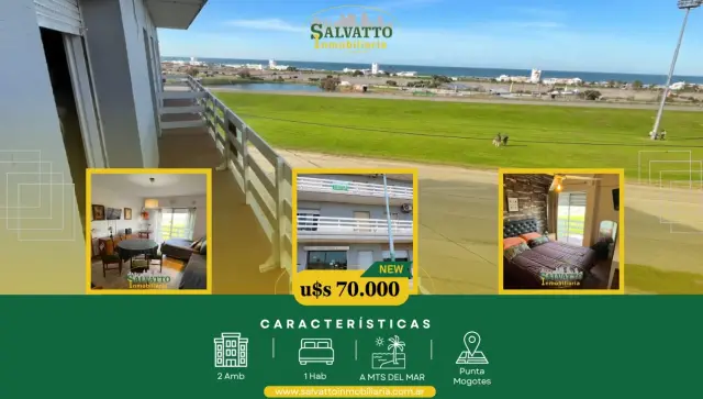 Departamento de 2 ambientes en venta en Punta Mogotes