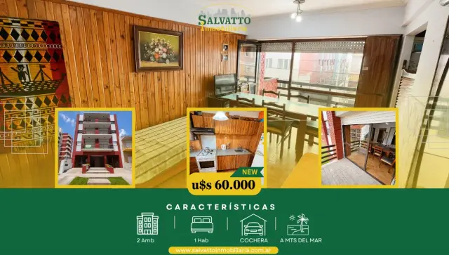 Departamento de 2 ambientes en venta en Punta Mogotes